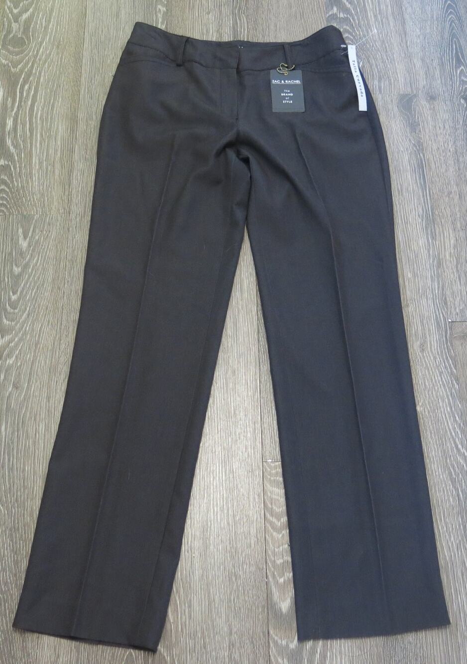 Zac Rachel NWT Dress Pants Curvy Fit Size 8 Women Black Career Wear Trousers